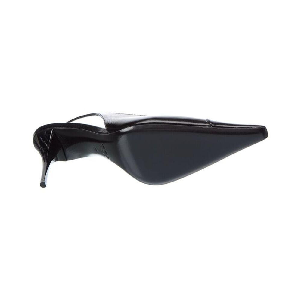 Saint Laurent Babylone 90 Leather Slingback Pump, Black - Picture 4 of 5